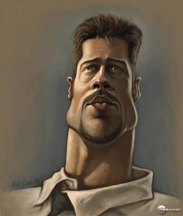 Brad Pitt Caricature