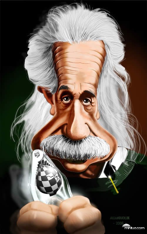 Caricature Albert Einstein