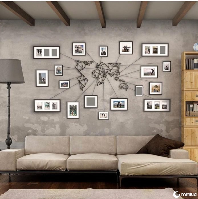 Decore paredes com fotografias