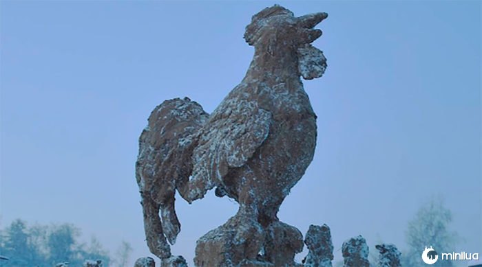 russian statue chinese zodiac year of the rooster manure