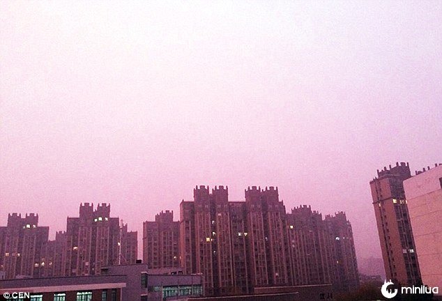Pink Sky Smog China