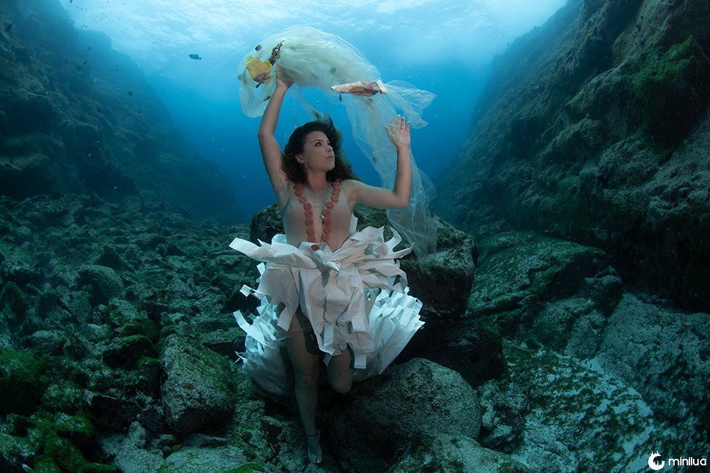ocean plastic dress
