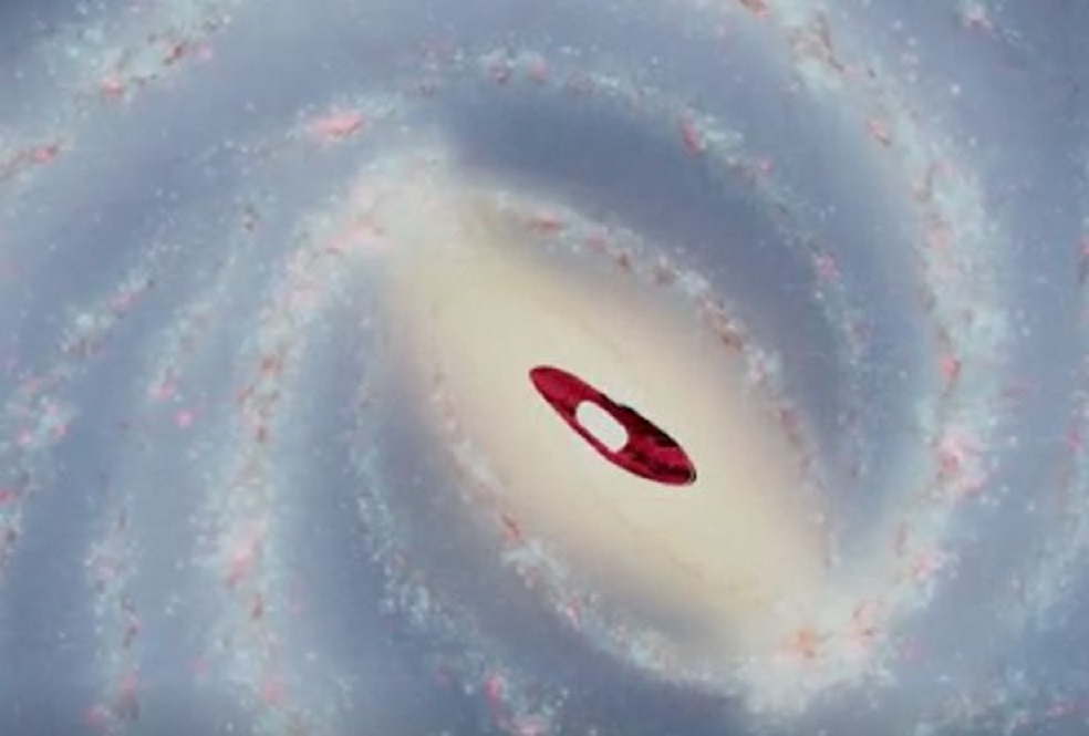 Misterioso brilho vermelho detectado no centro da Via Láctea pela primeira vez