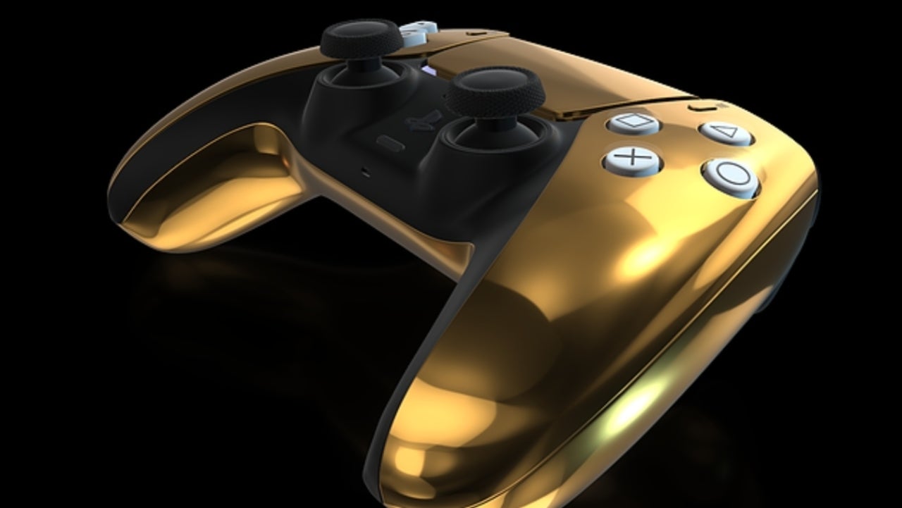Playstation 5 banhado a ouro