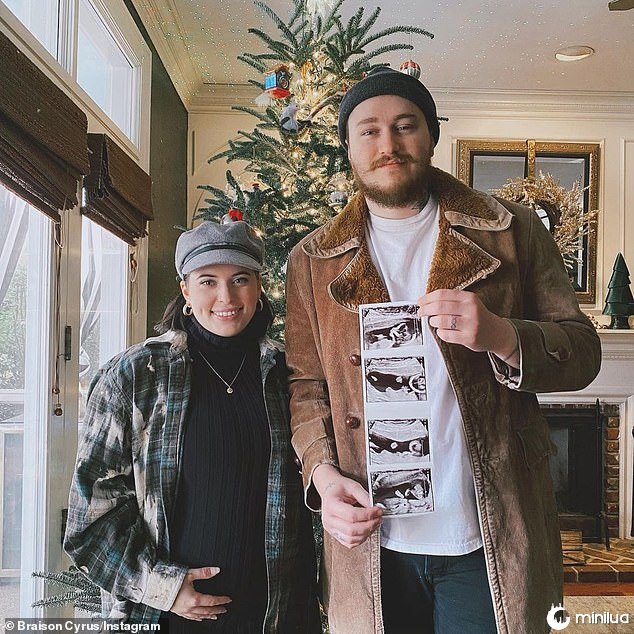 Braison, irmão mais novo de Miley Cyrus, está esperando o primeiro filho com sua esposa Stella